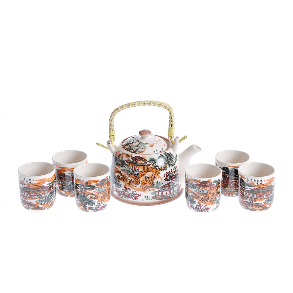 Set ceainic 800 ml cu 6 cesti