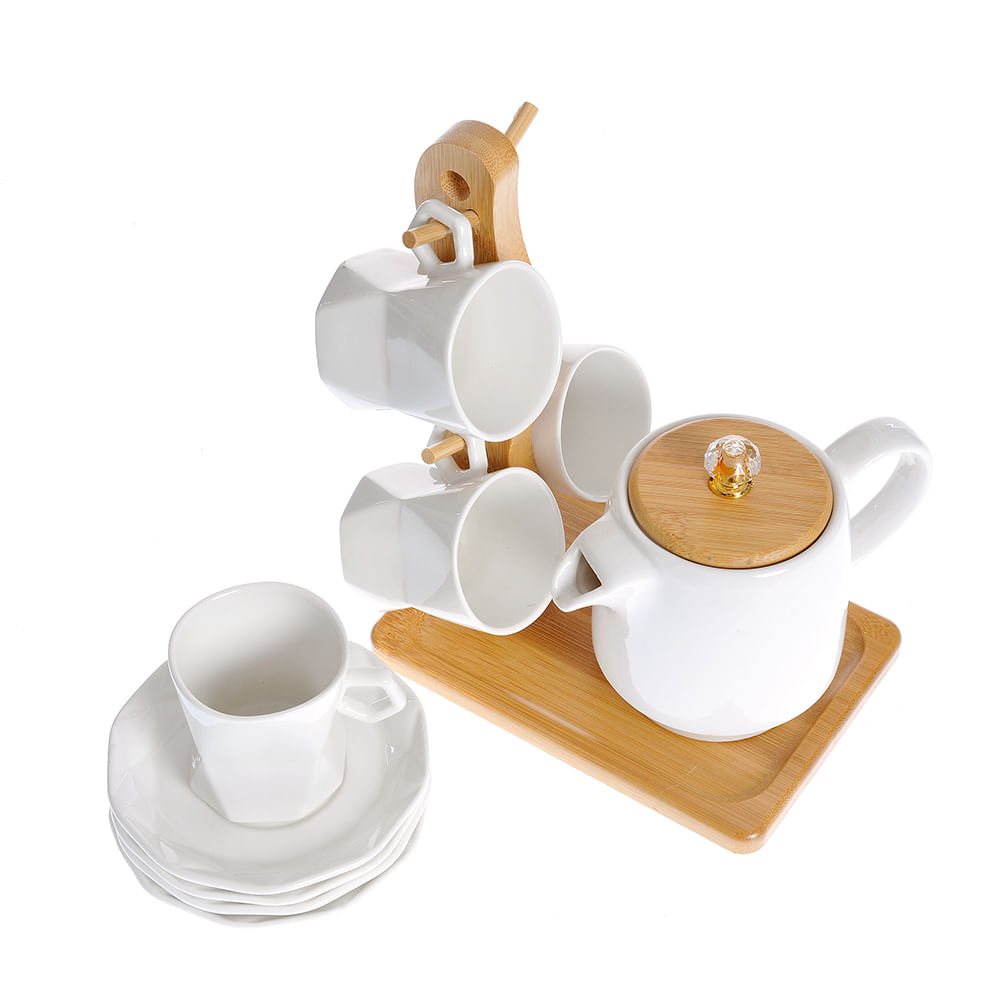Set ceainic cu 4 cesti si farfurii - 3 | YEO