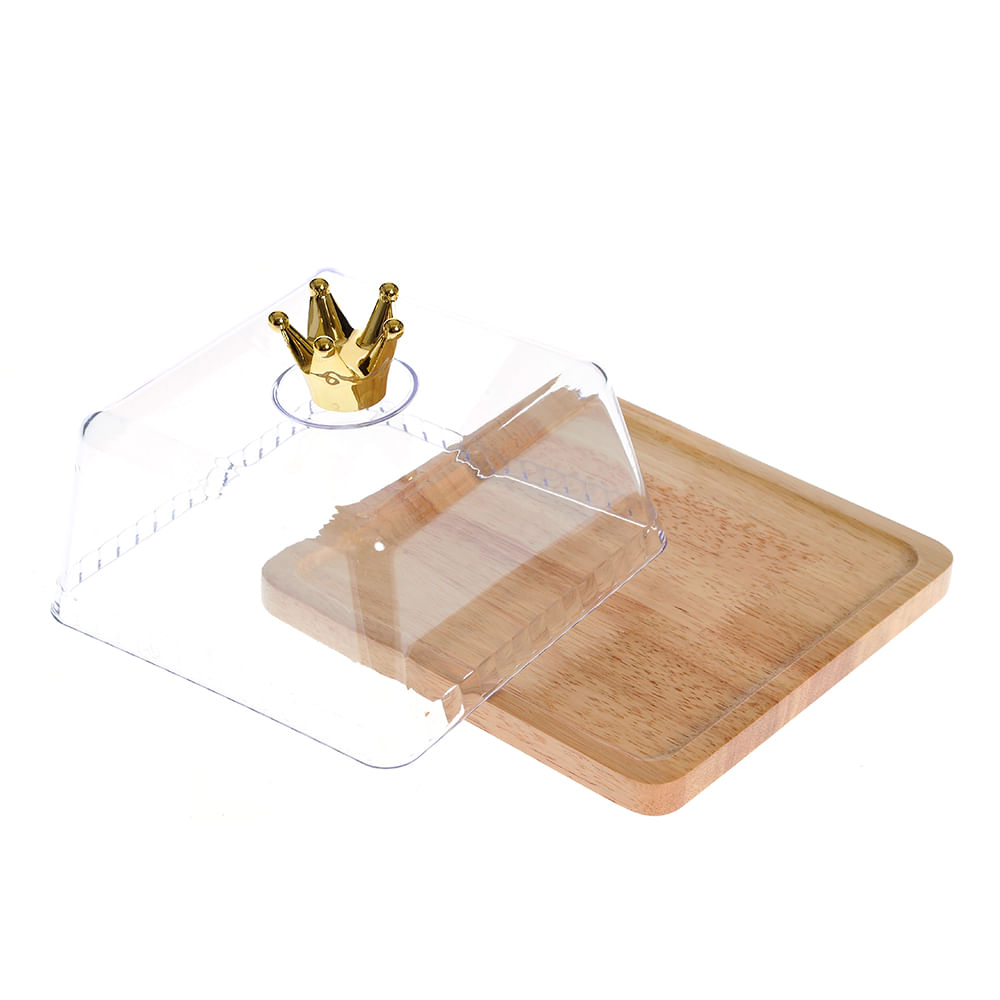 Recipient aperitive sau dulciuri cu capac 21 x 21 x 13.5 cm - 2 | YEO