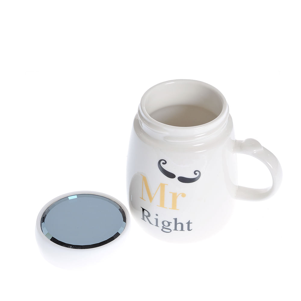 Cana alba cu capac Mr. Right - 2 | YEO