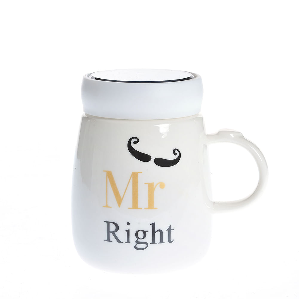 Cana alba cu capac Mr. Right - 3 | YEO