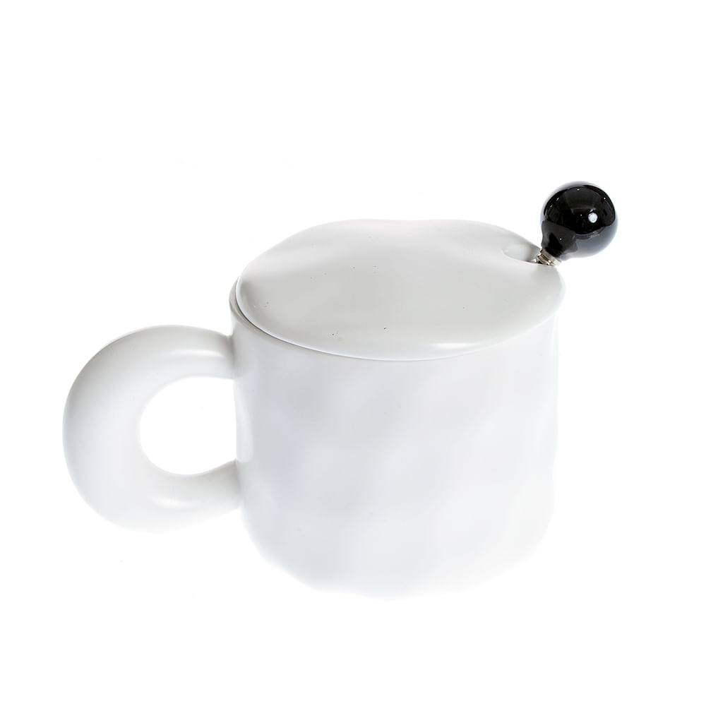 Cana alba cu lingurita mesaj Happy 400 ml - 2 | YEO