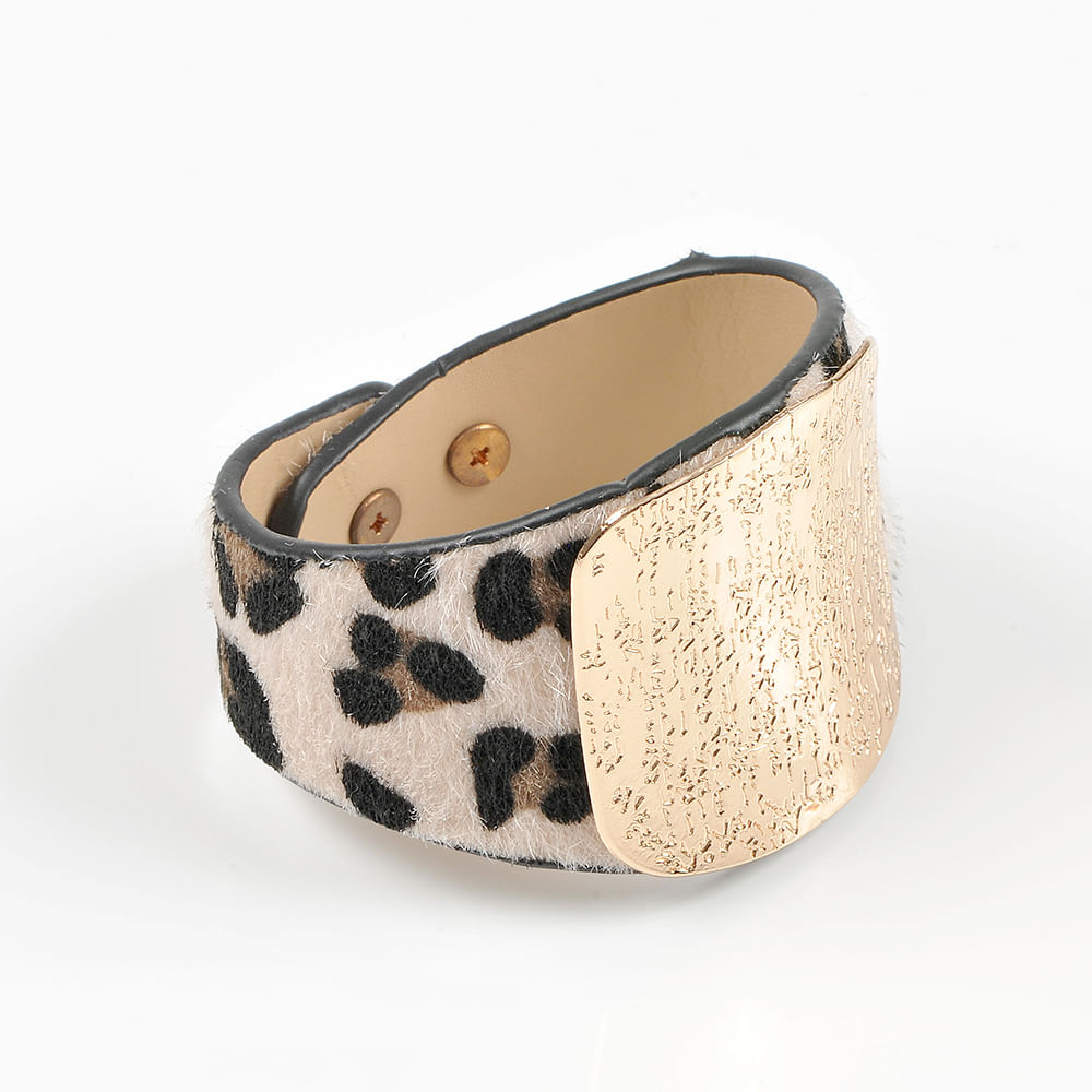 Bratara lata cu model animal print - 2 | YEO