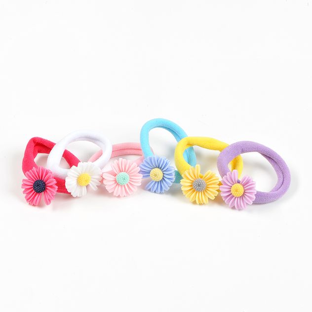 Set 6 elastice de par cu flori
