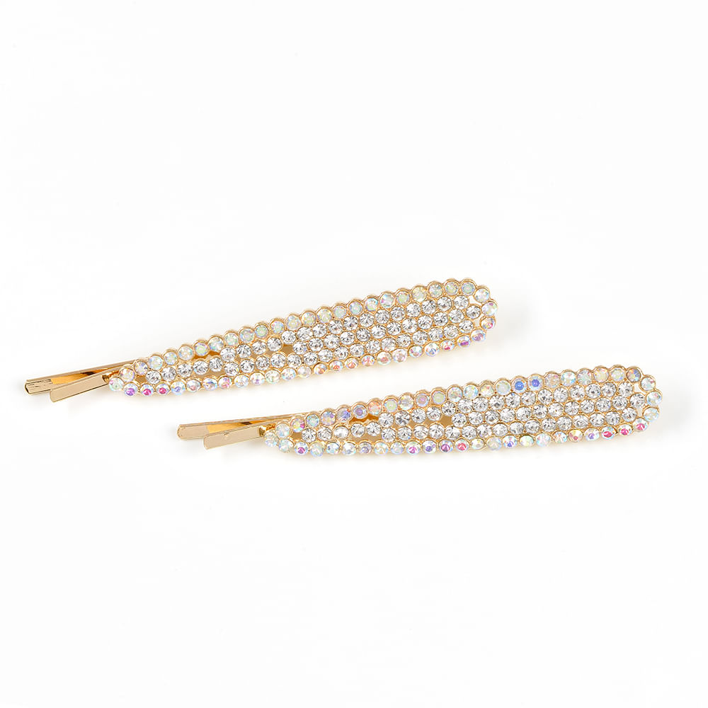 Set 2 agrafe aurii cu pietre multicolore - 3 | YEO