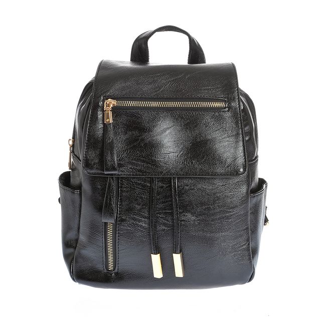 Rucsac negru cu buzunare laterale
