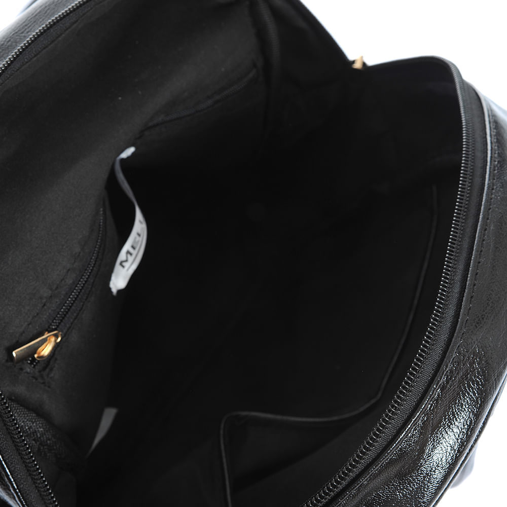 Rucsac negru cu buzunare laterale - 3 | YEO