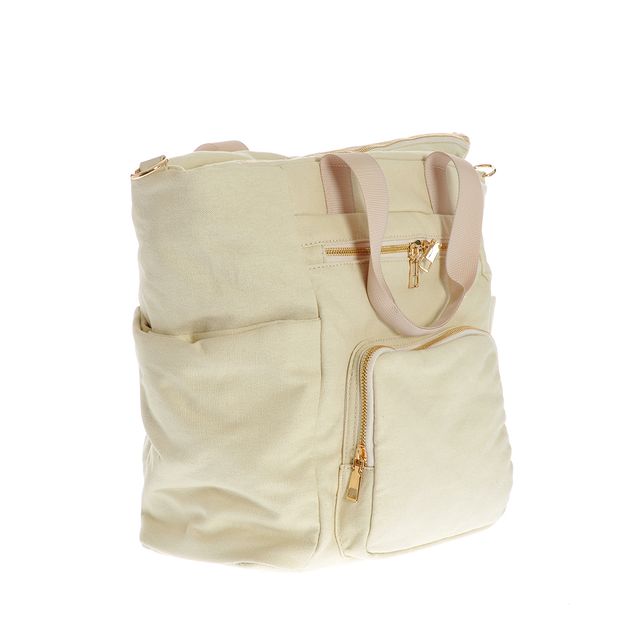 Geanta bej din material textil