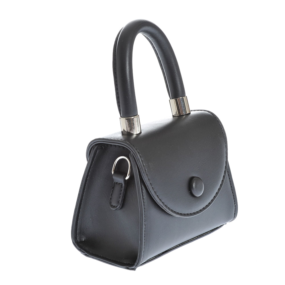 Geanta mini neagra din piele ecologica - 1 | YEO