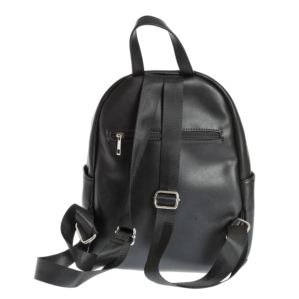 Rucsac negru din piele ecologica - 2 | YEO