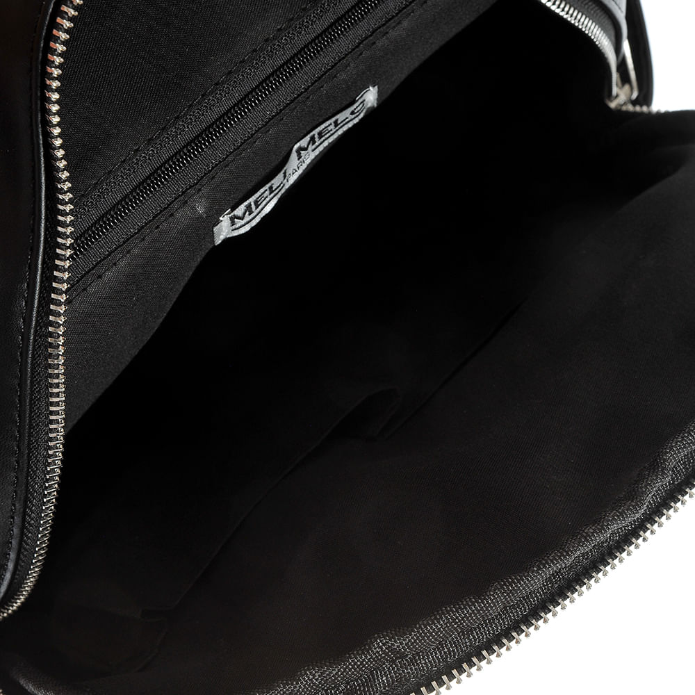 Rucsac negru din piele ecologica - 3 | YEO