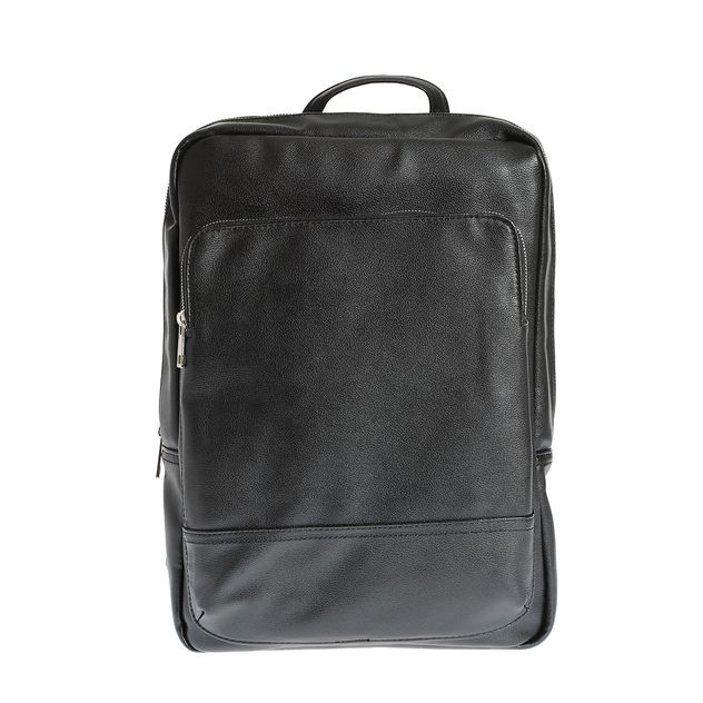 Rucsac negru incapator din piele ecologica