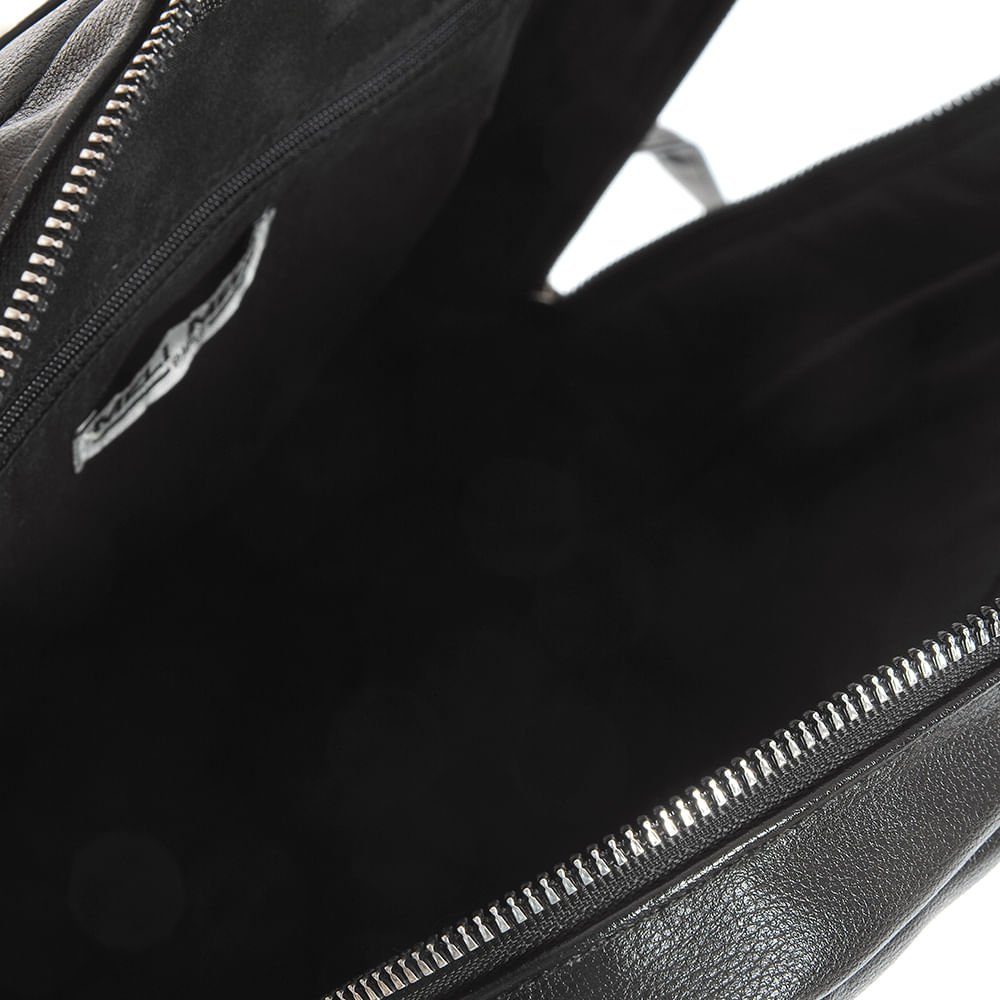 Rucsac negru incapator din piele ecologica - 3 | YEO