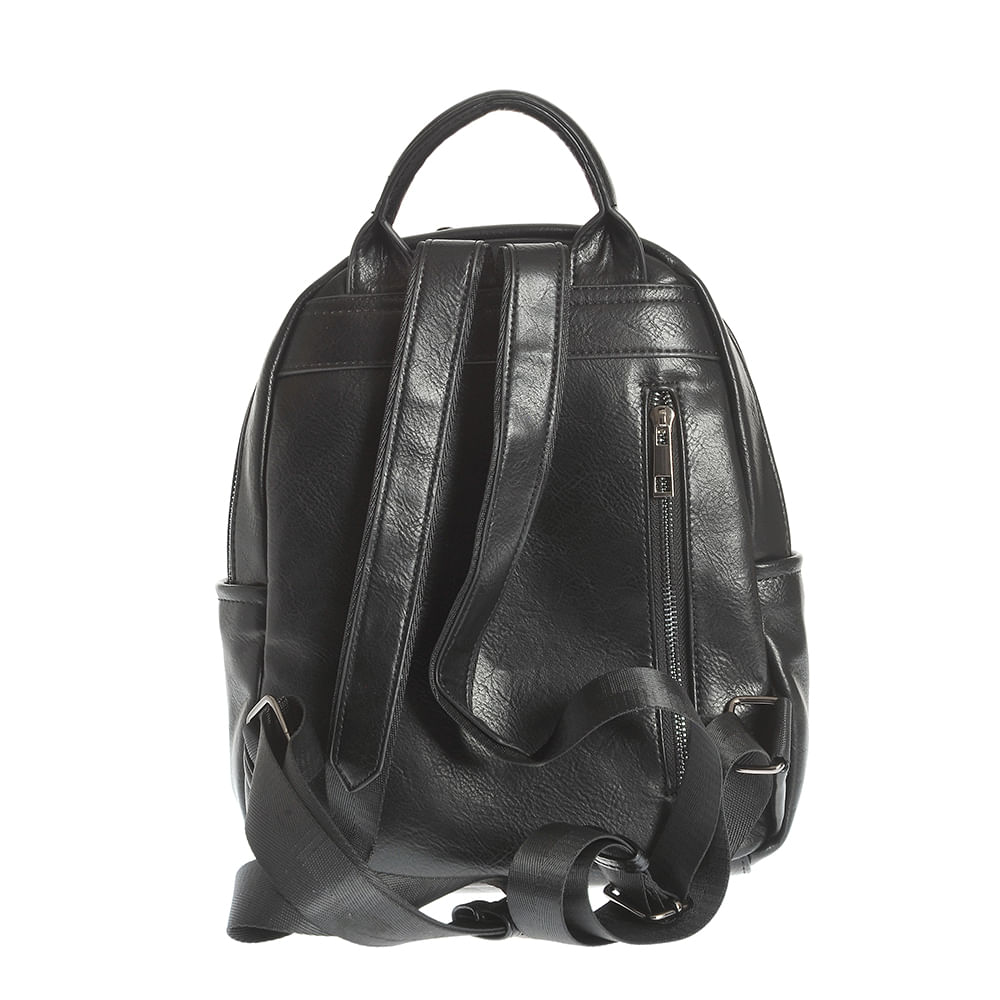 Rucsac negru din piele ecologica Love - 3 | YEO