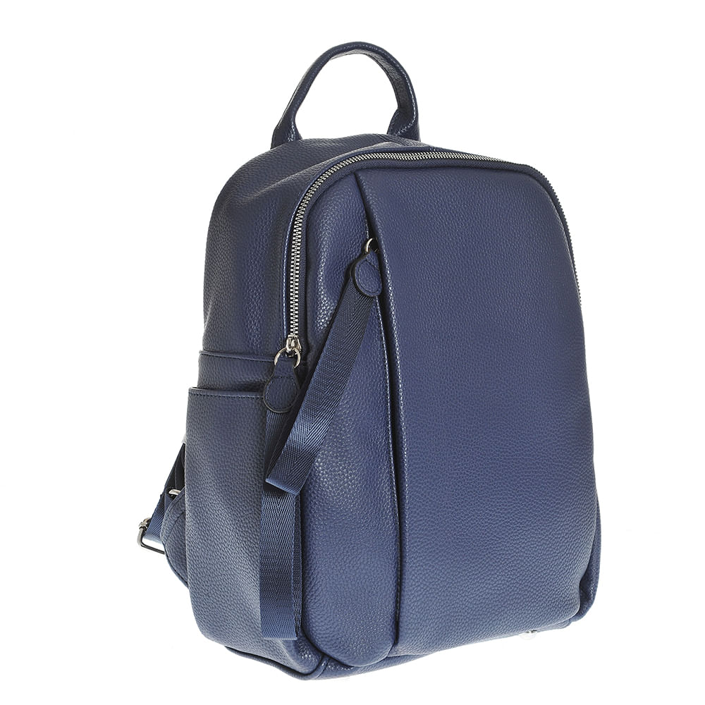 Rucsac albastru din piele ecologica - 1 | YEO