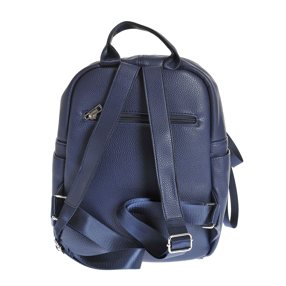 Rucsac albastru din piele ecologica - 2 | YEO
