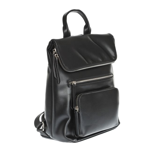 Rucsac negru cu doua buzunare frontale
