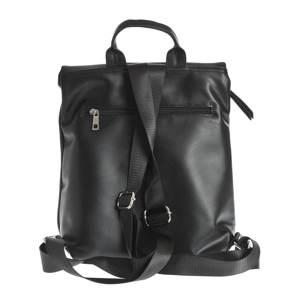 Rucsac negru cu doua buzunare frontale - 2 | YEO