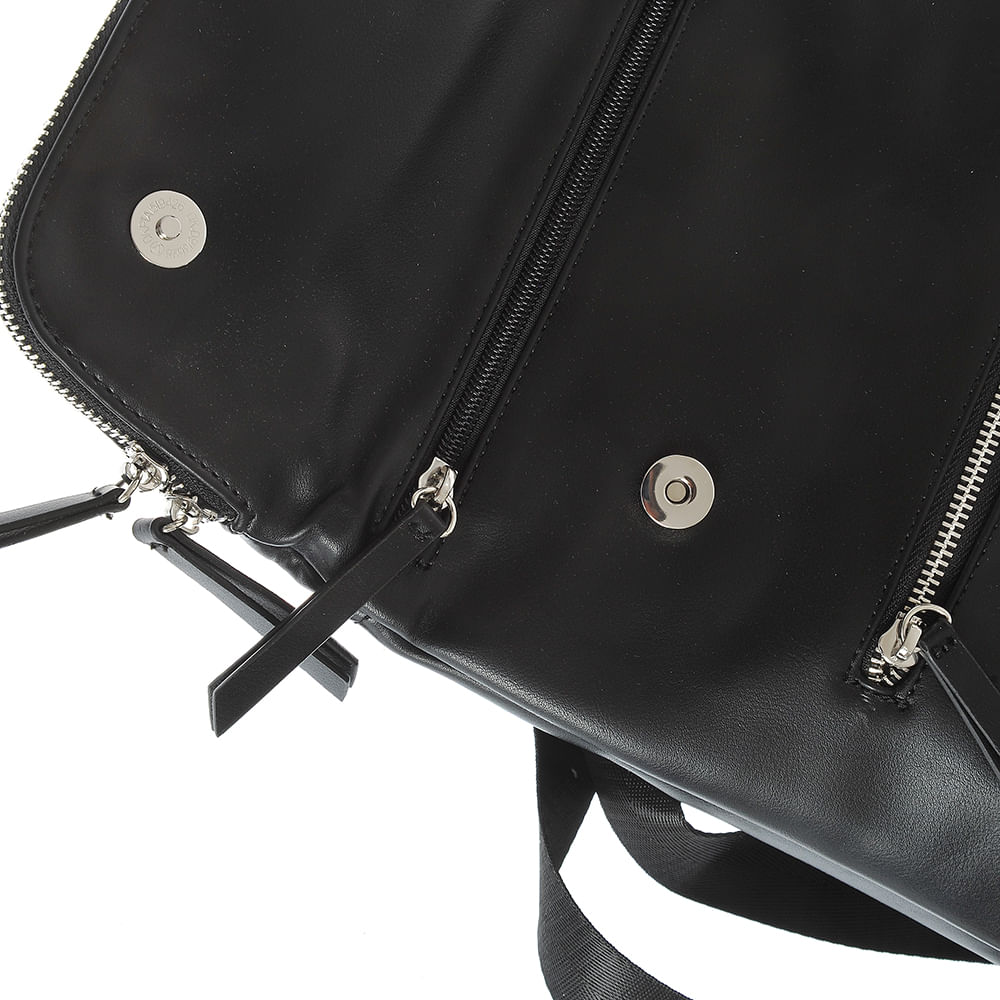 Rucsac negru cu doua buzunare frontale - 3 | YEO