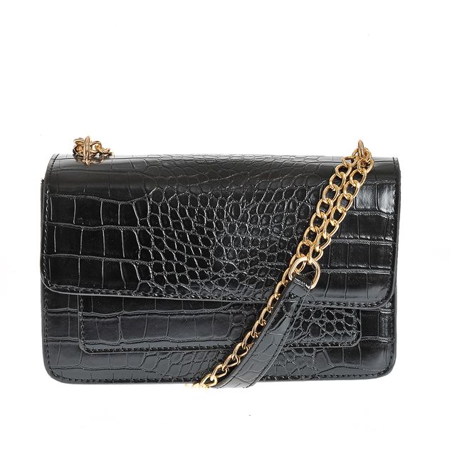 Geanta neagra crossbody cu ciucure