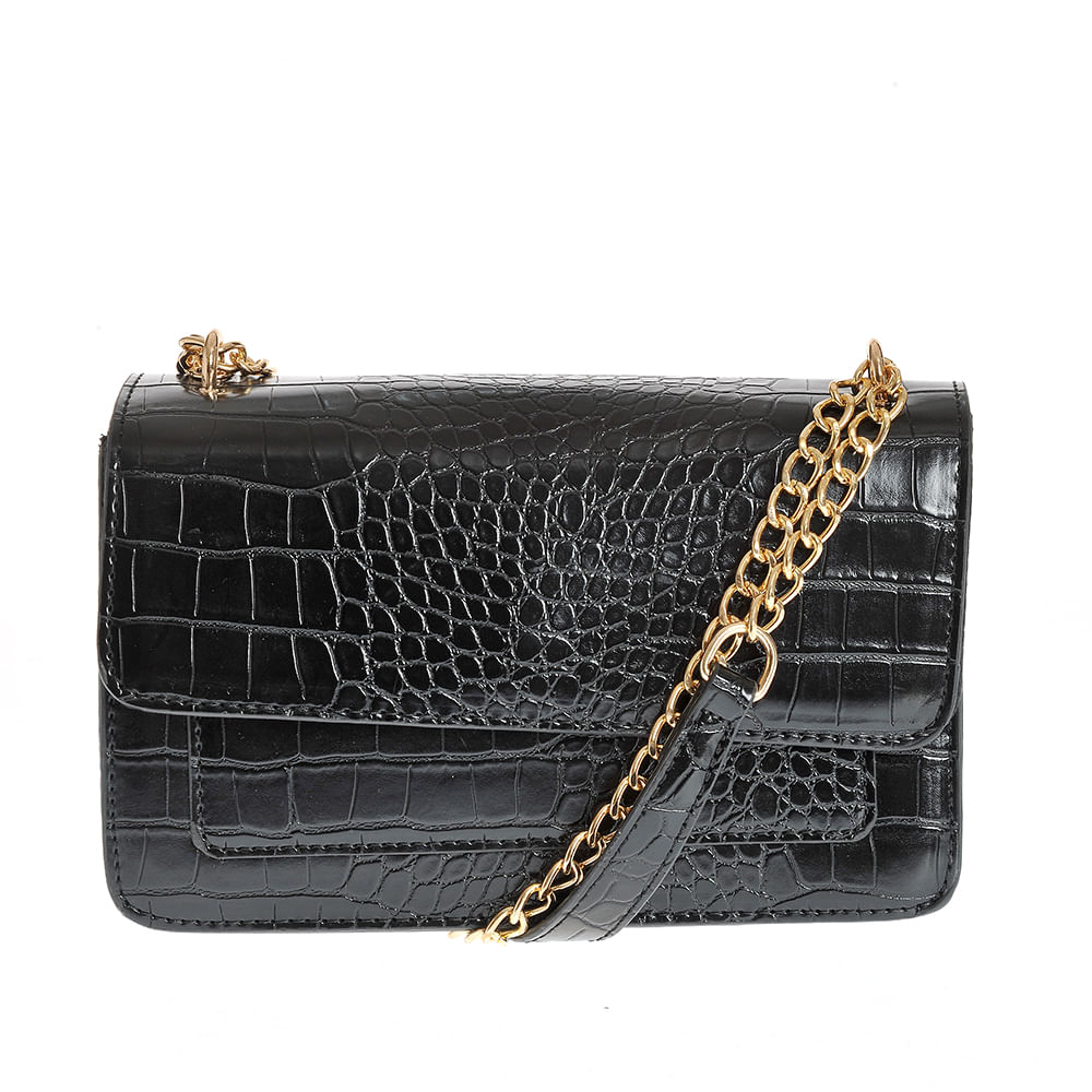 Geanta neagra crossbody cu ciucure