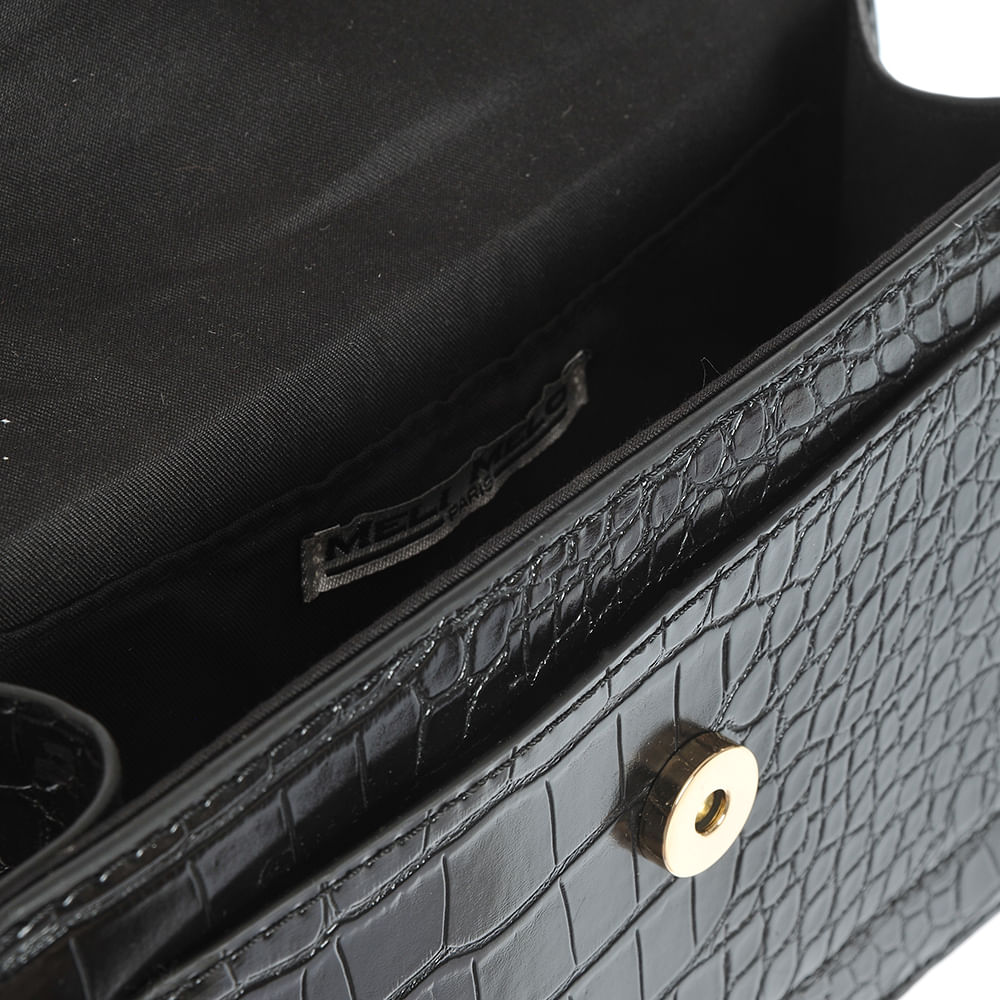 Geanta neagra crossbody cu ciucure - 4 | YEO