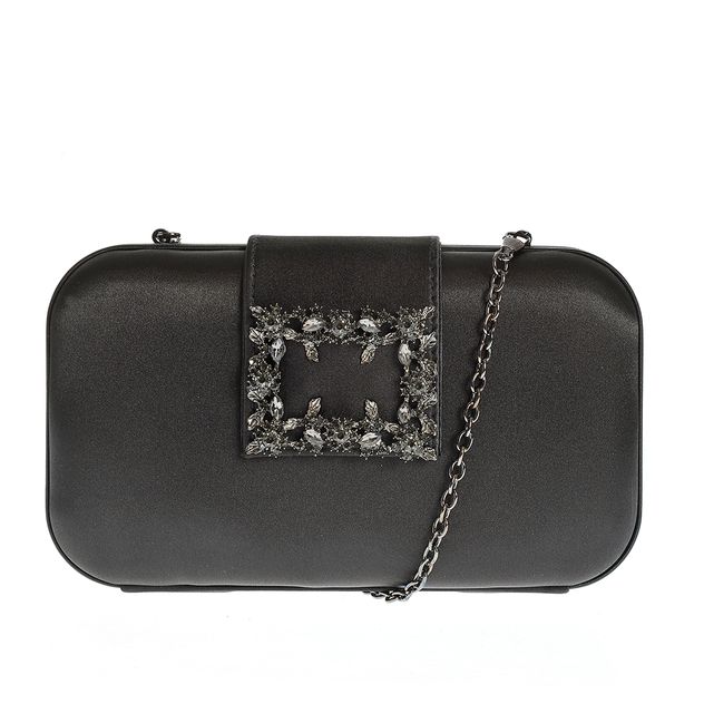 Geanta plic neagra cu pietre acrilice