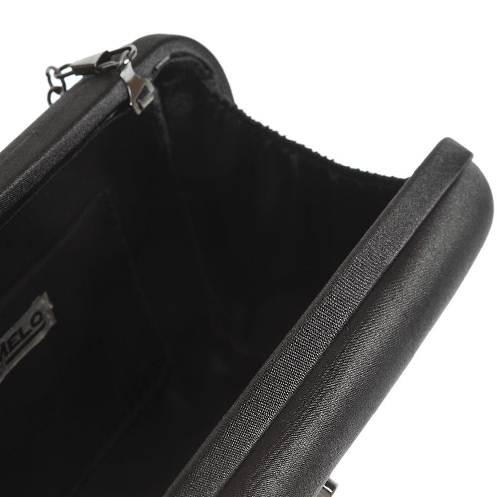 Geanta plic neagra cu pietre acrilice - 3 | YEO