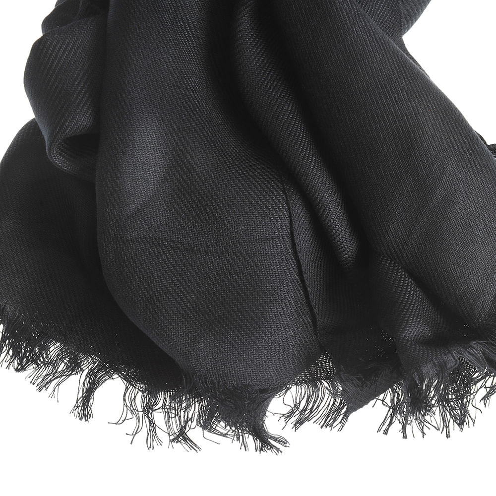 Esarfa neagra din vascoza 70 x 180 cm - 1 | YEO