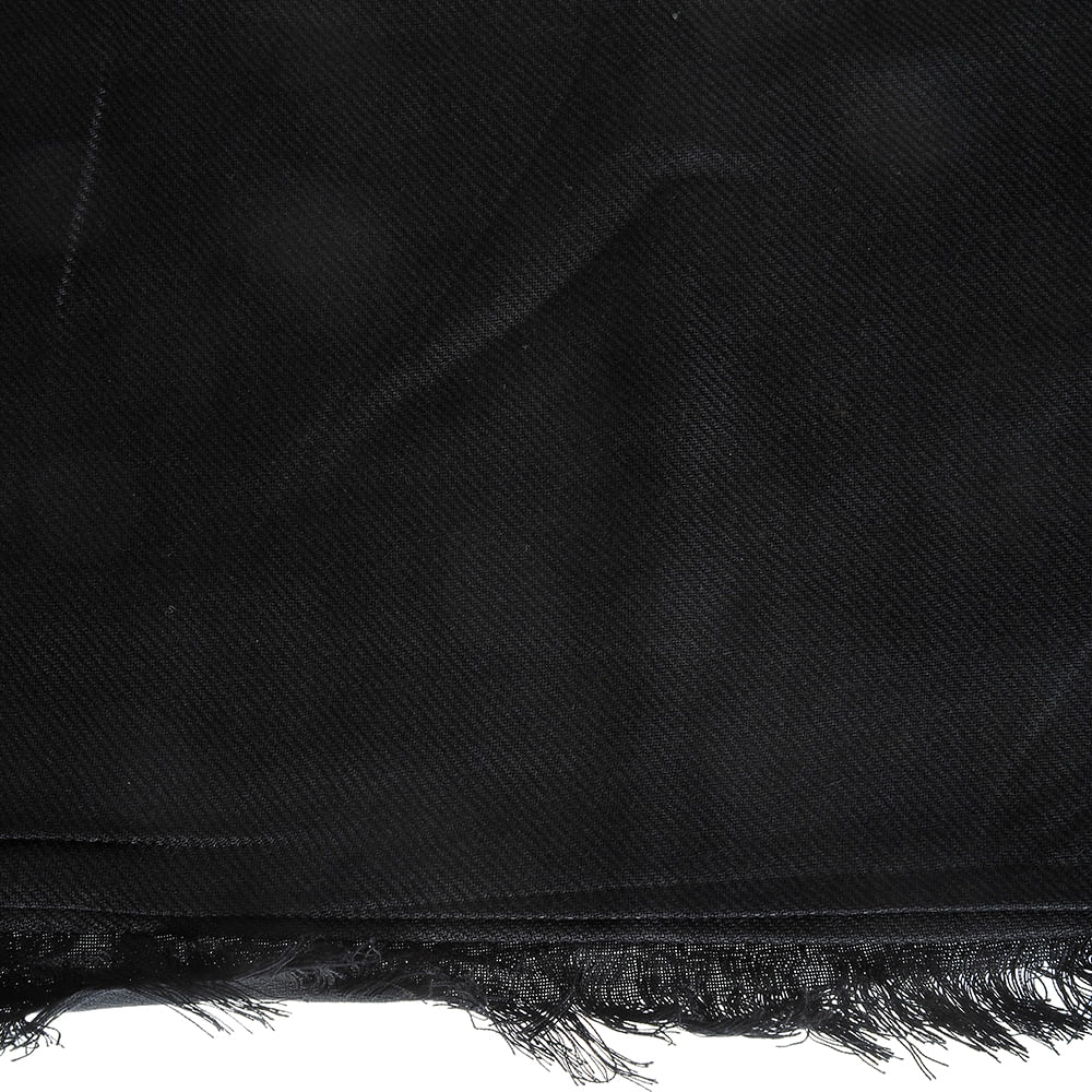 Esarfa neagra din vascoza 70 x 180 cm - 2 | YEO