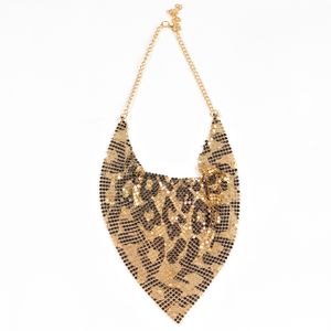 Colier din plasa maleabila cu model animal print