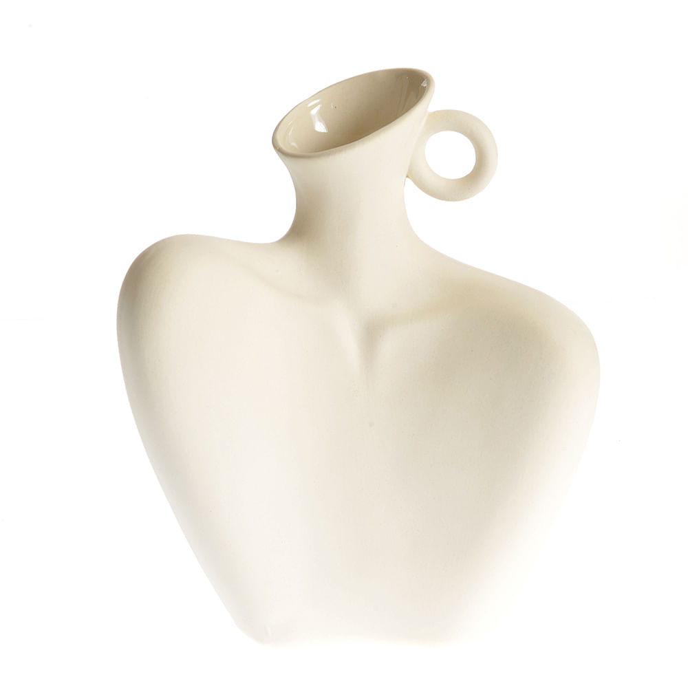 Vaza alba silueta feminina 22 cm