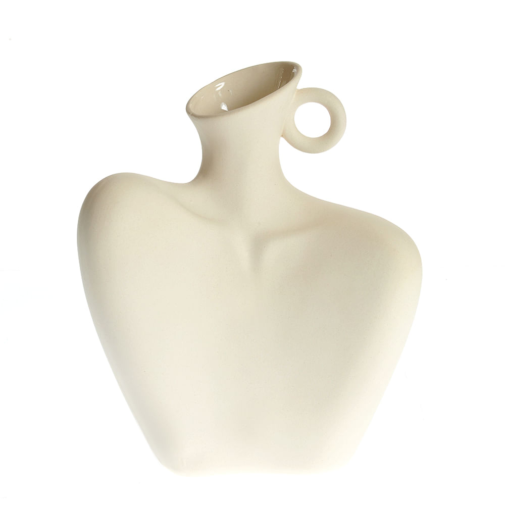 Vaza alba silueta feminina 22 cm - 3 | YEO