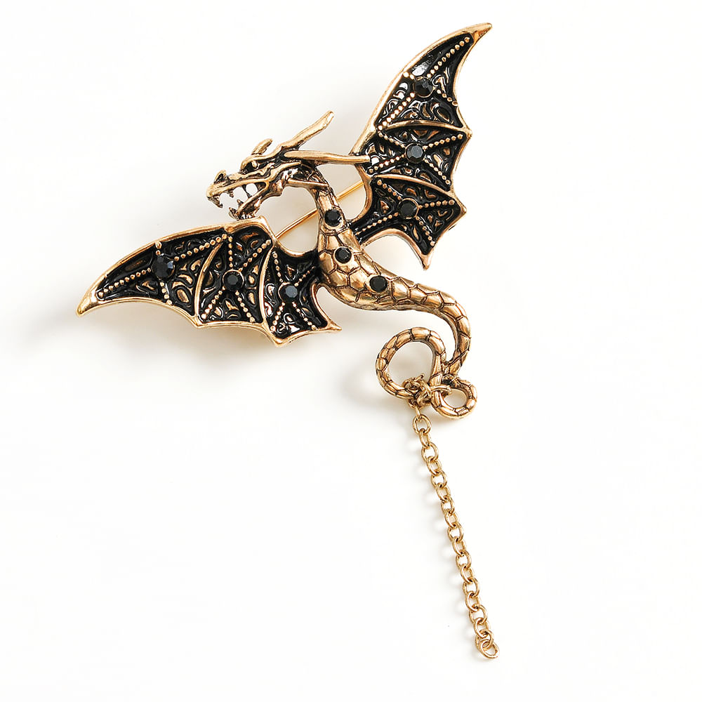 Brosa dragon auriu - 1 | YEO