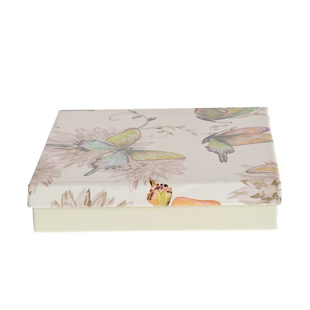 Cutie cadou cu fluturi multicolori 16 cm