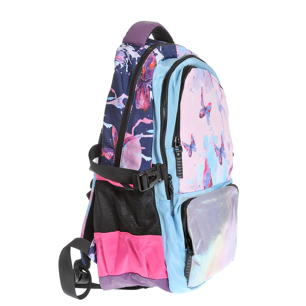 Rucsac multicolor imprimeu fluturi - 1 | YEO