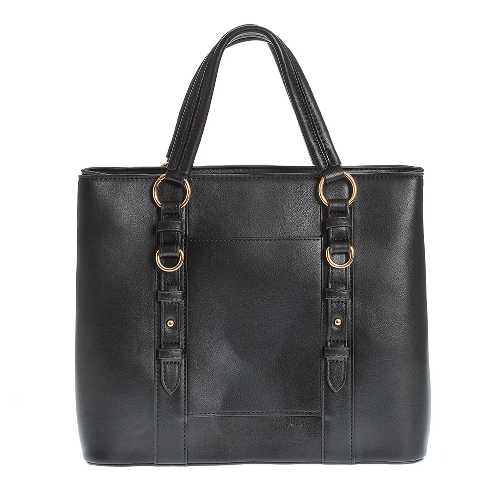 Geanta neagra compartimentata cu manere fixe - 3 | YEO