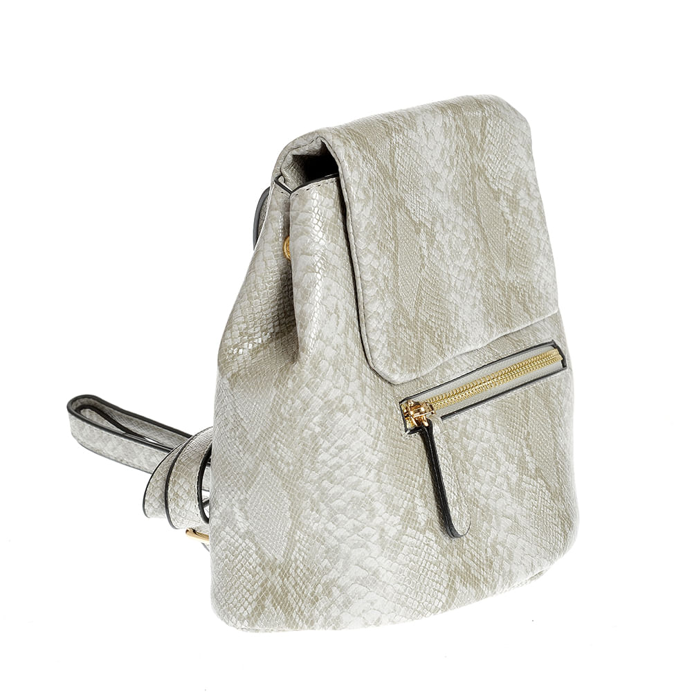 Rucsac gri cu aspect piele de sarpe - 1 | YEO