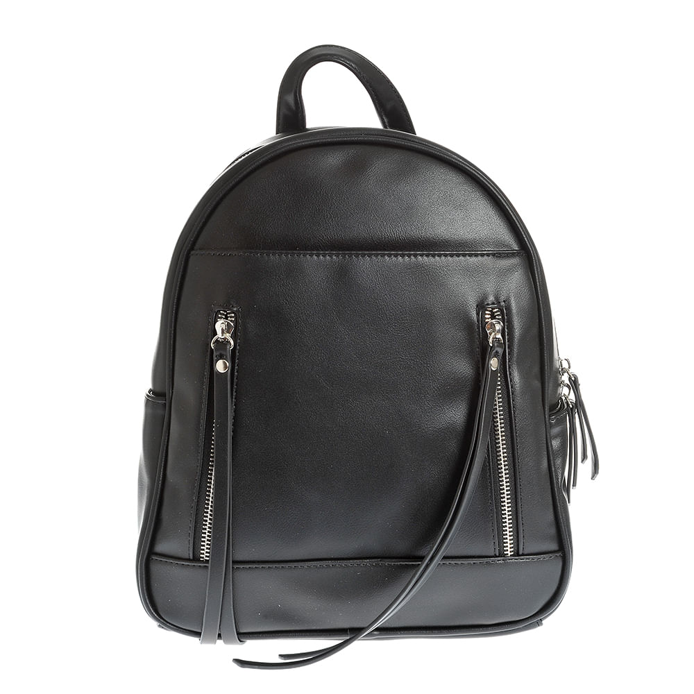 Rucsac negru cu fermoare decorative