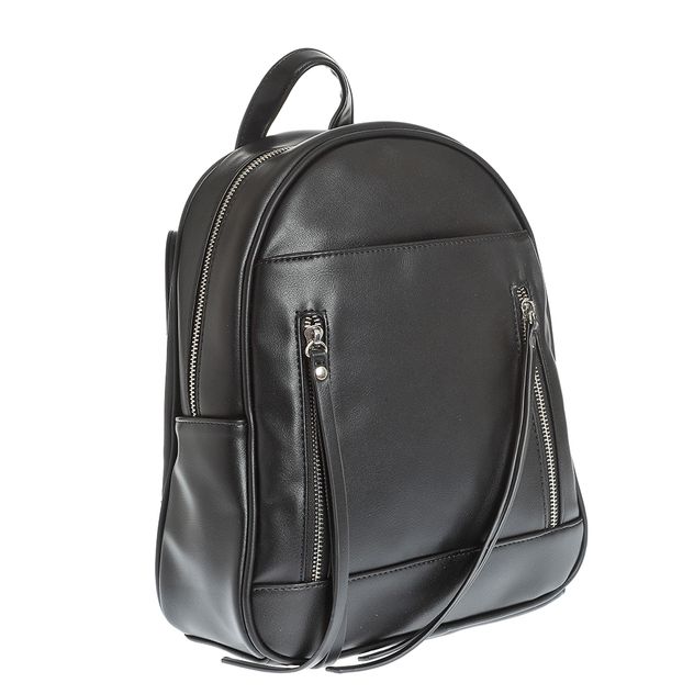 Rucsac negru cu fermoare decorative