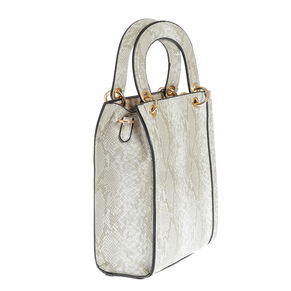 Geanta tote cu imprimeu piele de sarpe - 1 | YEO