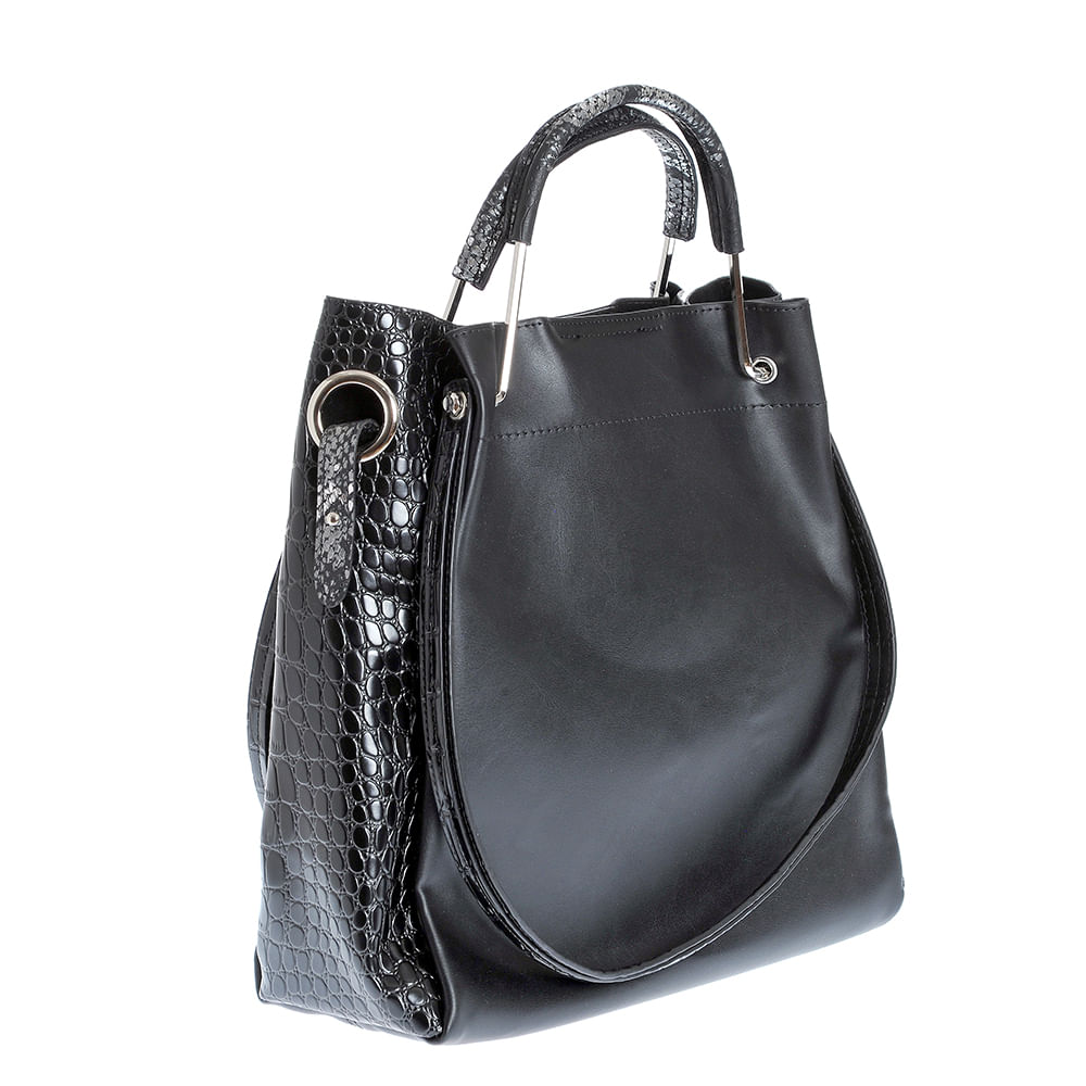 Geanta neagra compartimentata - 2 | YEO