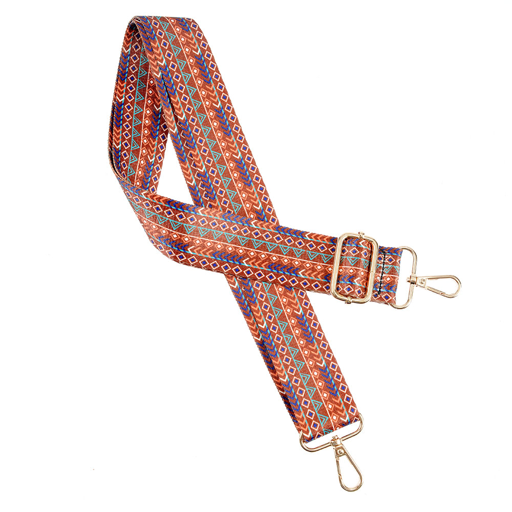 Bareta pentru geanta cu imprimeu geometric - 2 | YEO