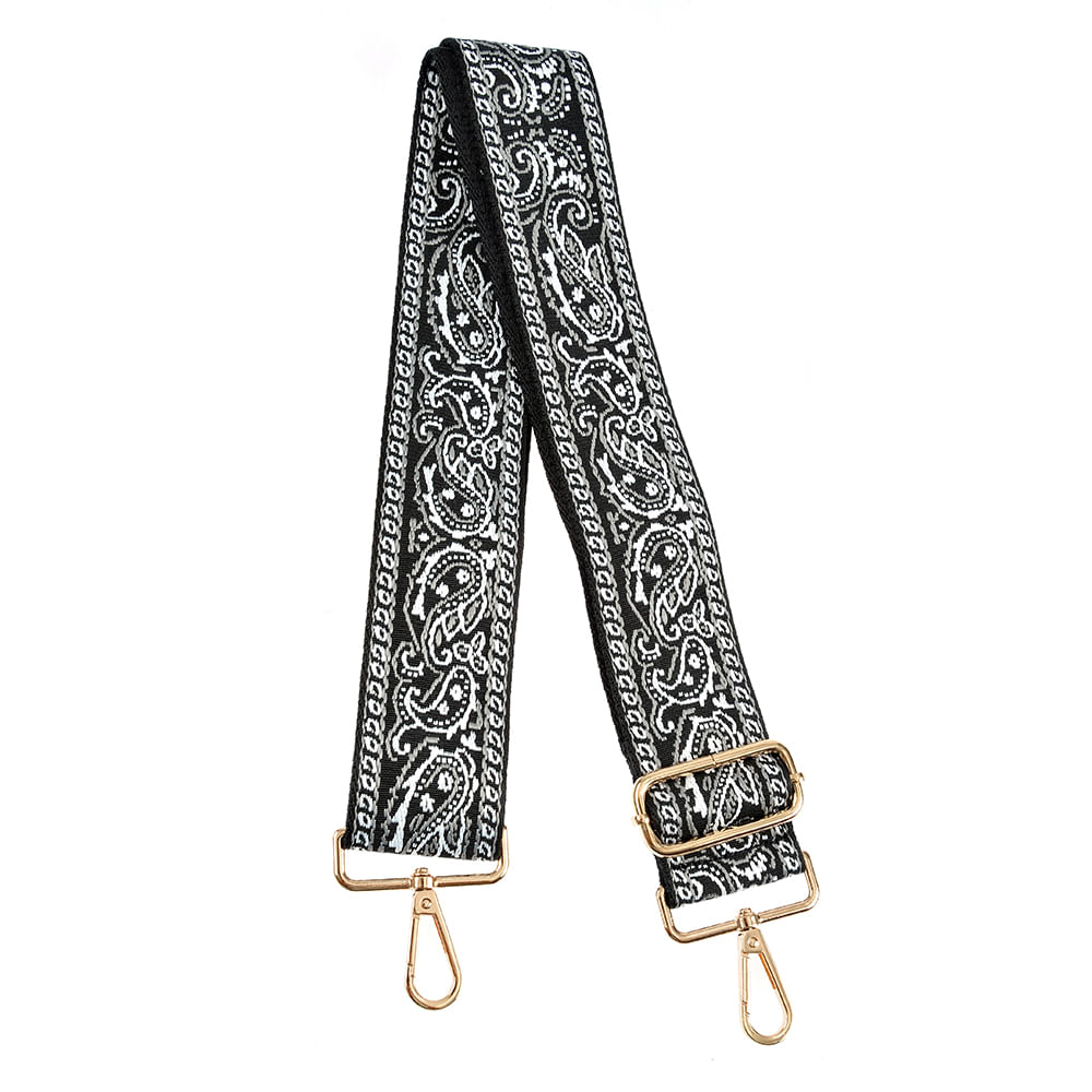 Bareta neagra cu imprimeu paisley