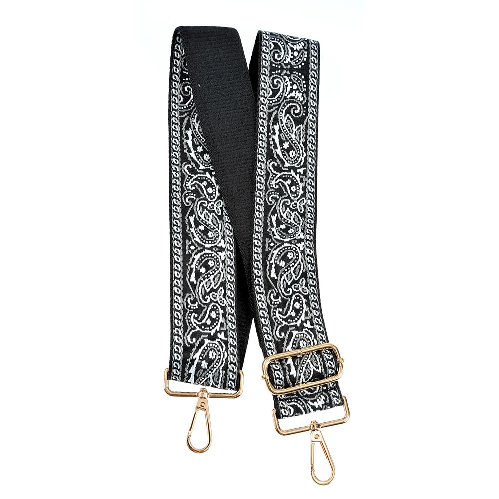 Bareta neagra cu imprimeu paisley - 1 | YEO