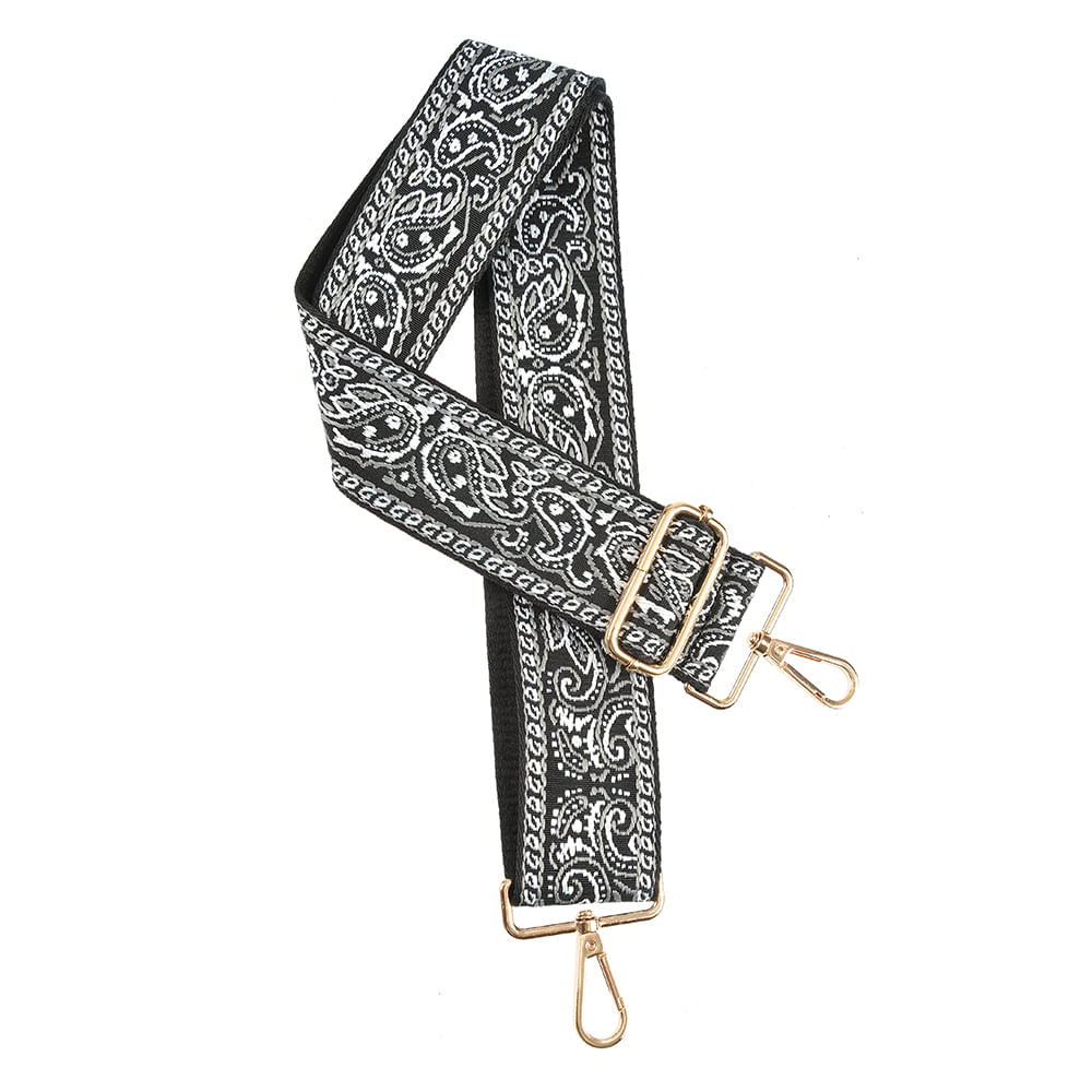 Bareta neagra cu imprimeu paisley - 3 | YEO
