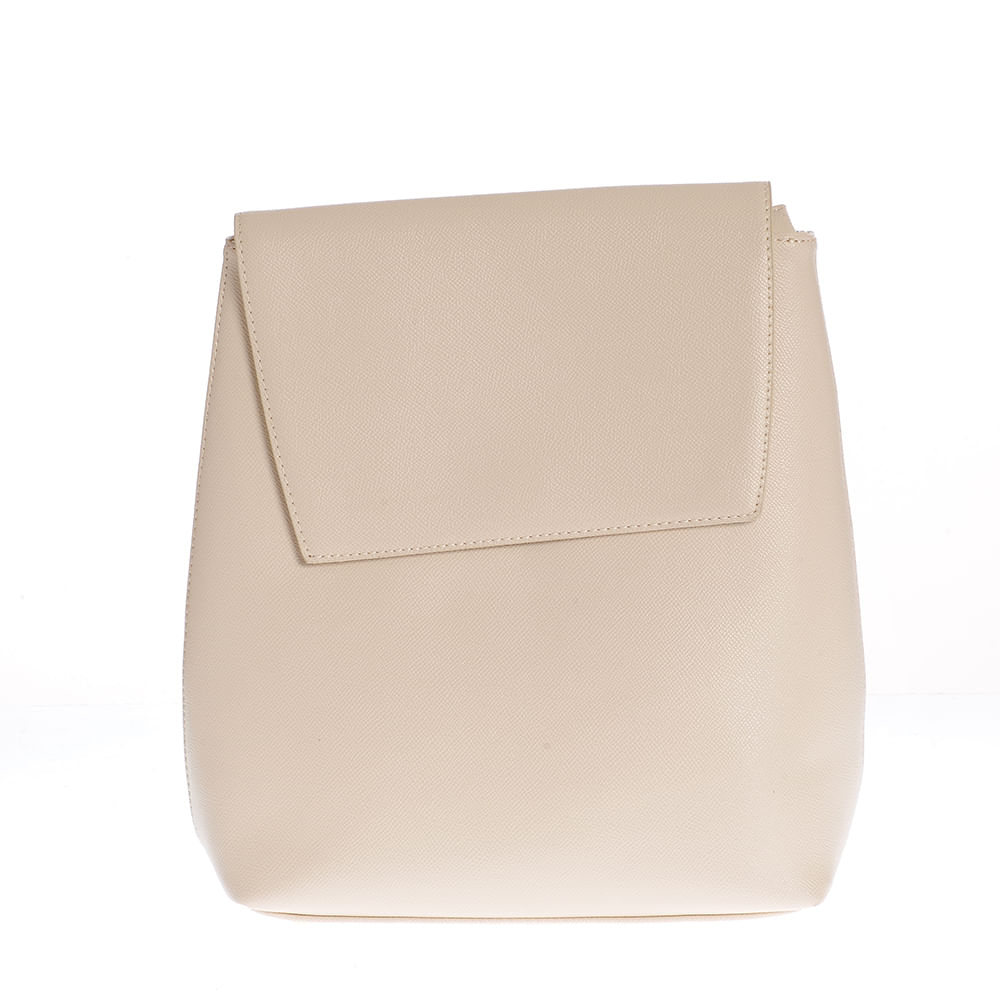 Rucsac bej din piele ecologica cu maner rotund - 1 | YEO