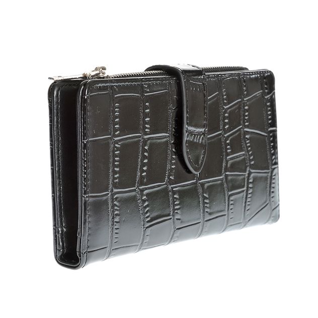 Portofel negru cu model animal print