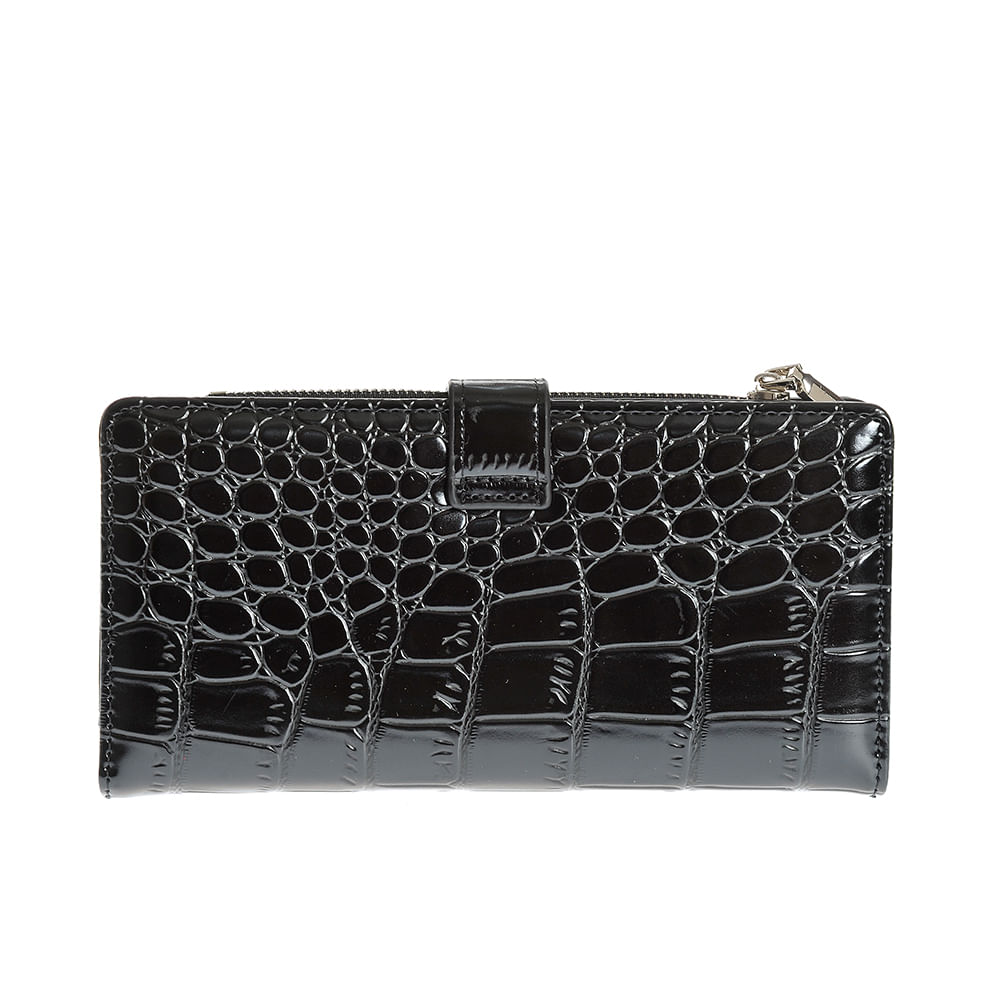 Portofel negru cu model animal print - 4 | YEO
