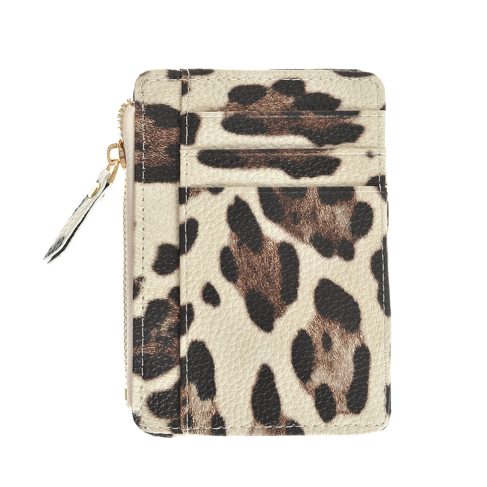 Portofel mini cu model animal print - 2 | YEO